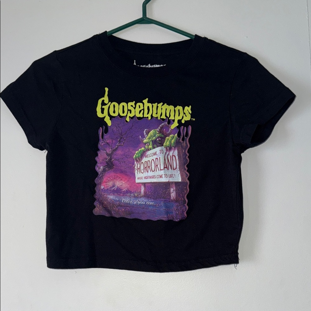 Goosebumps Kids Black Horrorland Tee